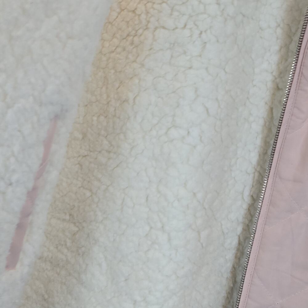 Ruby Rd Petite Large Pink Reversible Cream Sherpa… - image 3